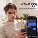 144-Language AI Translator Headphones Bluetooth 5.3 Wireless IPX7 Waterproof Real-Time Two-Way Translation for Global Business