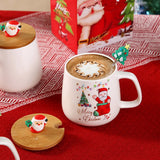 Mug gift box ceramic mug Christmas gift Ceramic mug mug with lid with spoon set cup cup cup Coffee cup Christmas