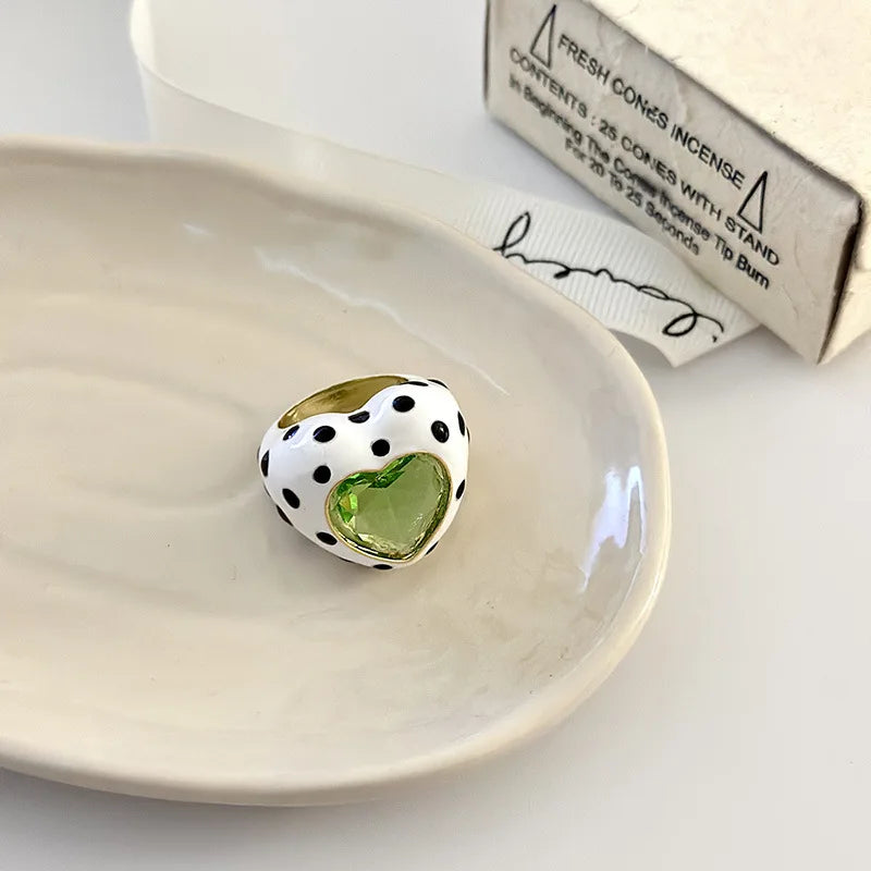 Cows Embedded Crystal Ring for Women Fashion Korean