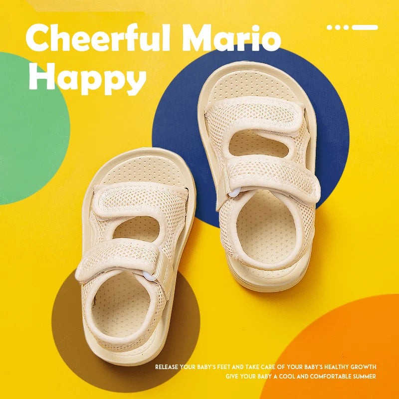 Cheerful Mario Children's  sandals Boys' outdoor beach shoes Children's toddler sandals Girls' sandals
