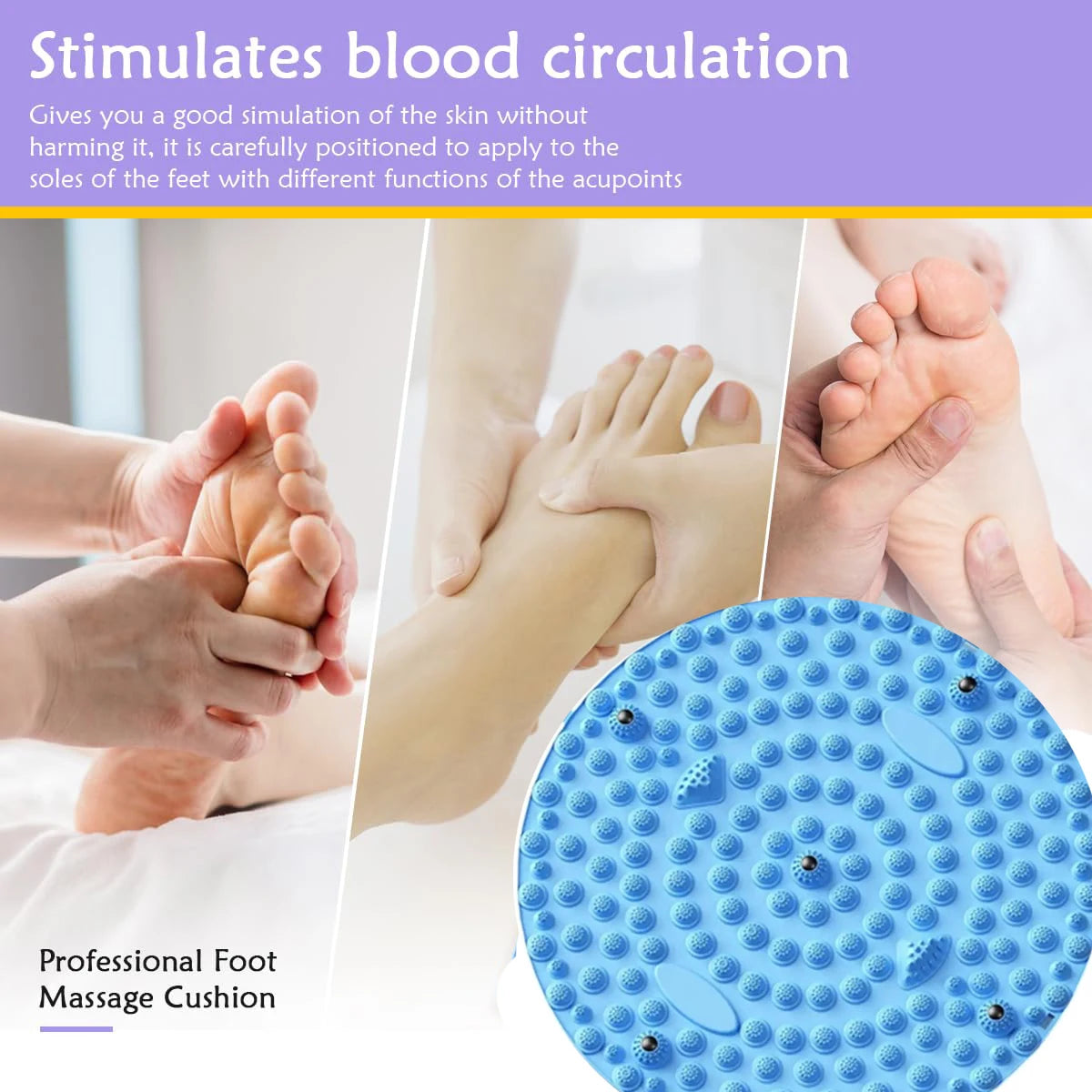 Foot Massage Mat Acupressure Mat Foot Reflexology Walking Toe Plate Magnetic Therapy Acupressure Disc  Pressure point Pads Board