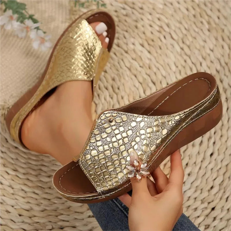 Fashion Woman Sandals Shoes Wedge Walking Shoes Light Women's Sandals Slip On Plus Size Female Footwear Heels For Women