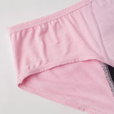 Women's Menstrual Panties Pink Girls' Physiological Hygiene Underwear 4 Layers Heavy Duty Absorbent Leak Proof Underwear