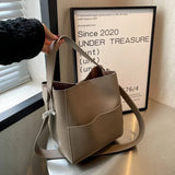 Bucket Shoulder Side Bags for Women 2023 Female Designers Trend Small Leather Crossbody Bag Handbags and Purses