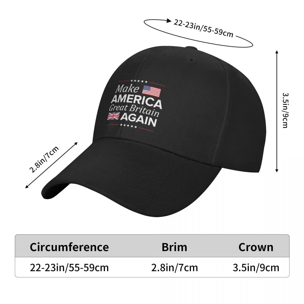 Make America Great Britain Again (A Ball Sports Golf Baseball Cap For Men Women Casquette Hats
