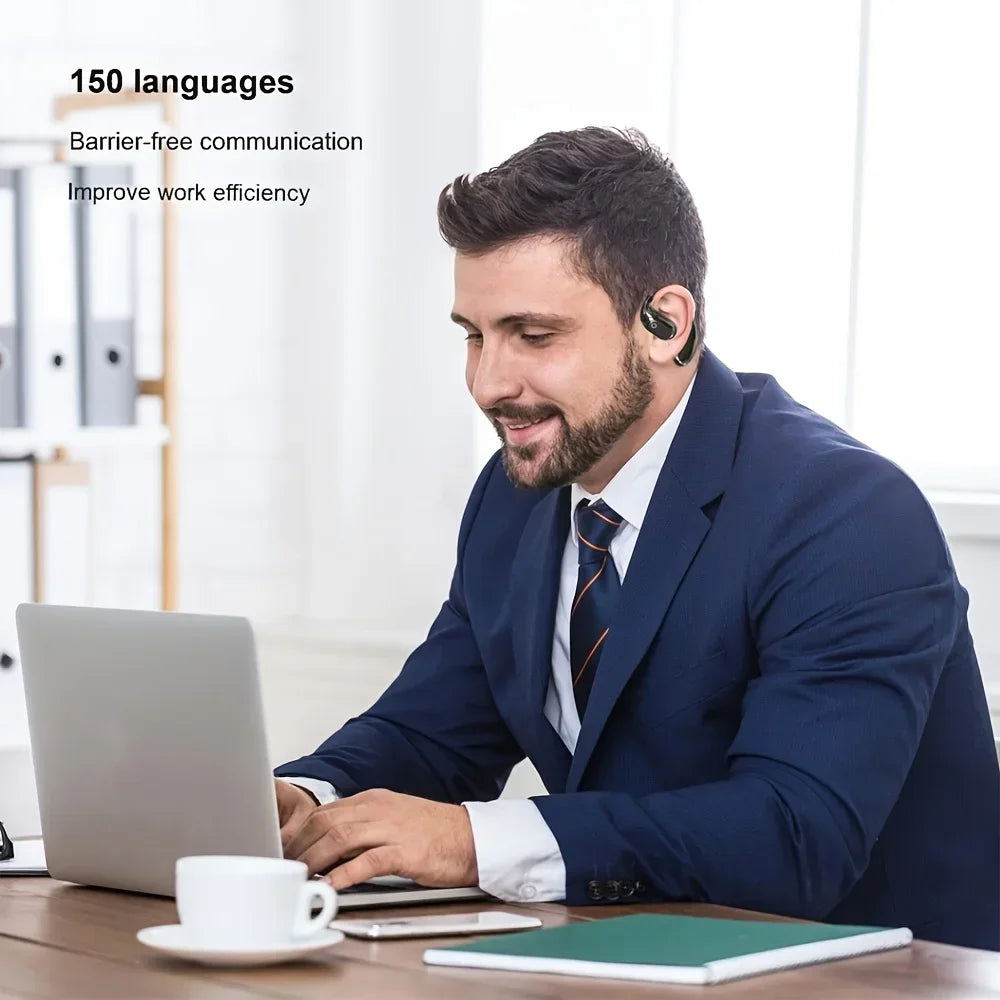 144 Languages AI Language Translator Earbuds - Real-Time 3-in-1 OWS Translation Device for Travel, Business & Learning