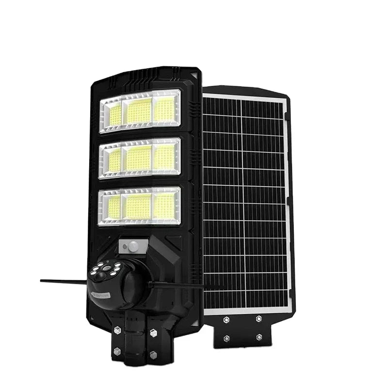 Smart All-in-One 300W Solar Street Light CCTV camer Waterproof LED 60W ABS Body Path Garden Road Battery Powered DC Supply
