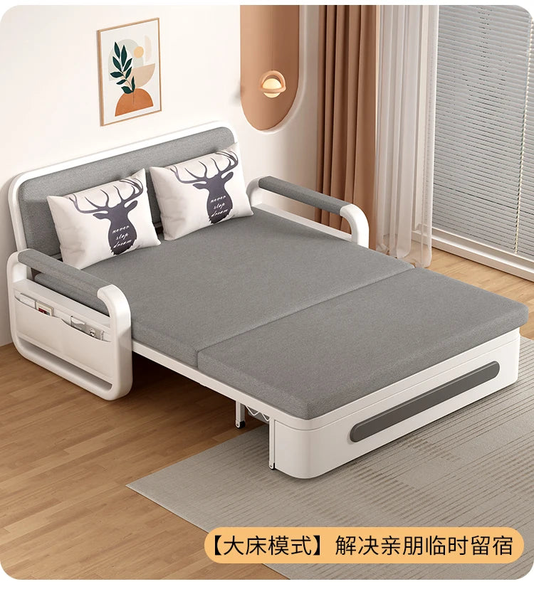Sofa Bed Folding Dual-purpose 2024 New Single Bed Living Room Multi-functional Modern Simple Small Apartment Retractable Bed