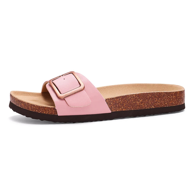 Kidmi Summer Women Sandals Women Flat Sandals Outdoor Beach Sandals Casual Vacation Nonslip Slippers Walking Cushion Sandals