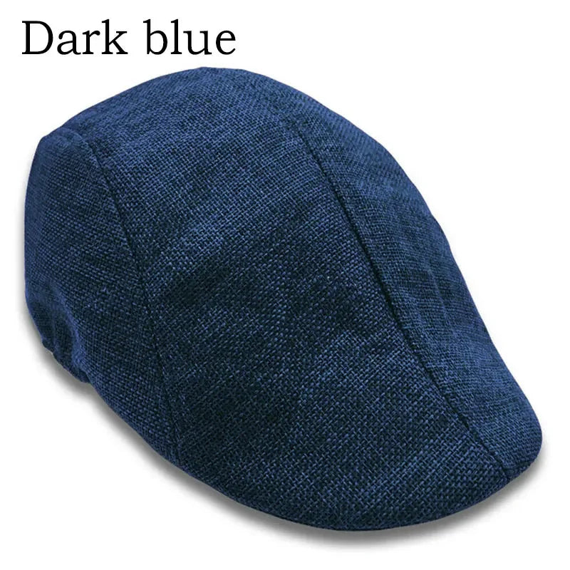 Men Berets Cap British Style 2025 New Autumn Summer Linen Hats Fashion Flat Caps Classic Vintage Gatsby Cabbie Cap Chapeau Homme