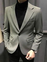 Double Breasted Man Suits And Blazers Oversize Coats Jacket For Men Plus Big Size Brown Premium Simple Classic New In 2024