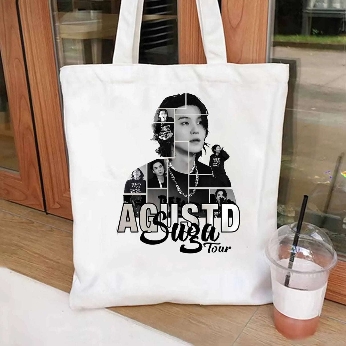 Agust D Day Movie tote bag Suga Agust D Tour Fashion shoulder bag Min Yoongi tote bag Agust D canvas bag women’s kpop tote bag