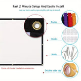Easy folding projection screen 60-150 inch easy tent 16:9 outdoor full HD 2K 4K projector screen