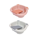 Clothes Washing Basin with Scrubbing Board, Hand Wash Tub for Delicate Items