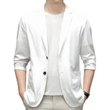 Handsome Men Suit Jacket High Quality Business Blazers Groom Wedding Men Jacket Double-button Design Suit Coat 2024 Workwear