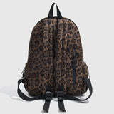 Leopard print Woman Backpack School Book Bags For Teenage Girls Boys Harajuku Female College Bag Student Lady leisure BagPack