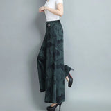 Skirts and Pants for Women Nine-point Wide-leg Pants for Summer Thin New High-waist Loose Drooping Nine-point Large Swing Pants