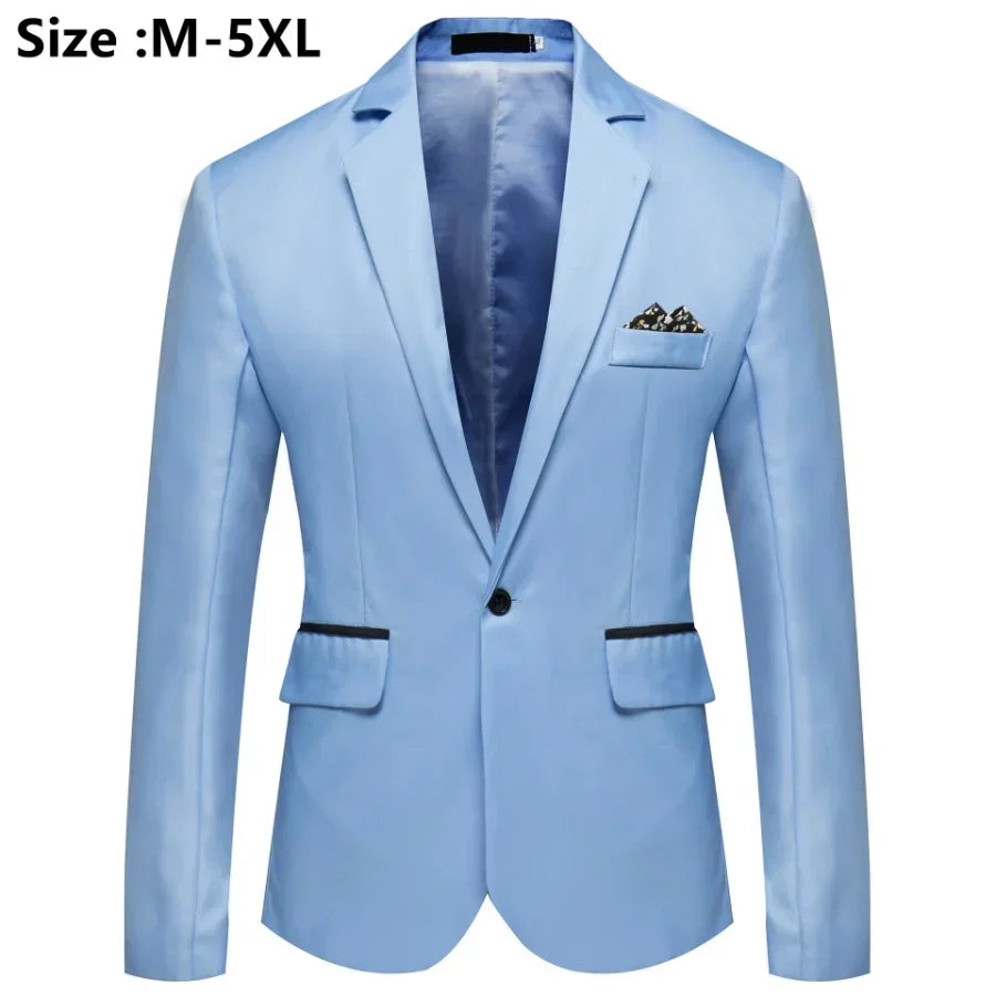 2025 Men's Formal Office Blazer Jacket Suits Solid Fashion Wedding Dress Suit Jacket Coat Male Oversized Casual Blazer Hombre