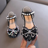 Summer Children's Sequins Sandals Sweet Girls Sandals Rhinestone Bow Sandals Fashion Kids Princess Shoes J318