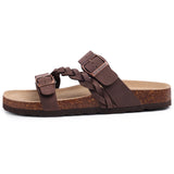 KIDMI Fashion Women's Cork  Sandals Summer Sandals Women Outdoor Nonslip Slip-On Slide Sandals With Adjustable Buckle Sandals