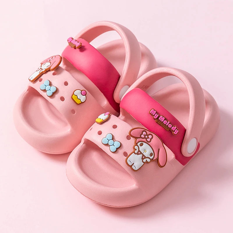 Sanrio girls Sandals Cute cartoon non-slip kids beach shoes
