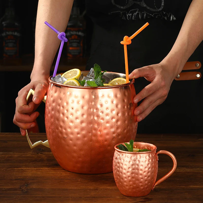 Colossal 5L Hammered Moscow Mule Mug Mega Mug Moscow Mule Ice Bucket Mug