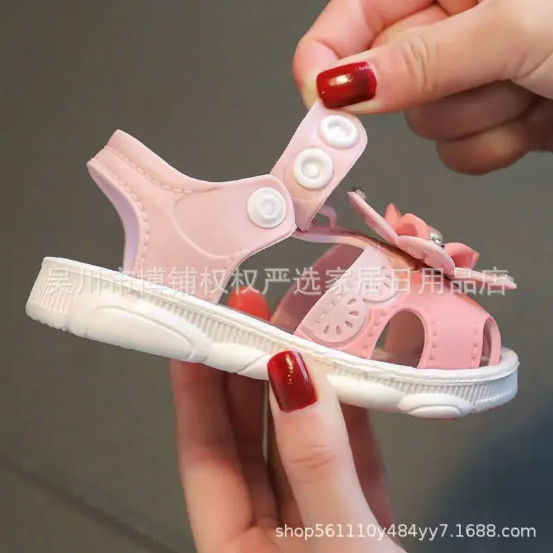 Girls  Shoes With Bowtie Pearls Beading Princess Sweet Cute Soft Comfortable Children Flats Kids Shoes Spring