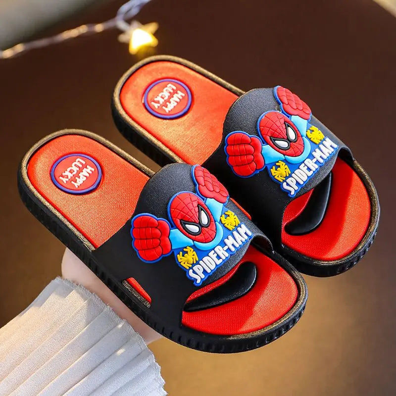 Disney Children's Slippers Cartoon Boys' Summer Home Shoes Boys Sandals Waterproof Anti-slip Kids Garden Shoes Size
