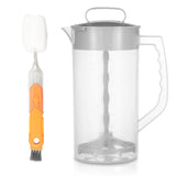 Mixing Pitcher for Drinks 2000ml Mixing Water Pitcher Wide Mouth Lemon Orange Fruit Juice Mixing Container Kitchen Accessories