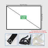 Easy folding projection screen 60-150 inch easy tent 16:9 outdoor full HD 2K 4K projector screen