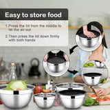 Stainless Steel Mixing Bowls Set, 5 Piece Metal Mixing Bowls with Lids Set for Kitchen, Baking, Prepping, Cooking