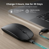 Wireless Mouse Bluetooth-Compatible Gaming Mouse (Dual Mode:BT+2.4Ghz) Ergonomic Rechargeable Mice for PC/Laptop/Macbook  ï»¿