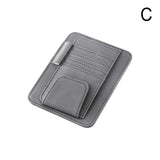 Car Sun Visor Organizer Multi-Pocket Business Card Storage Management Sunglasses Holder Visor Accessories Auto Interior