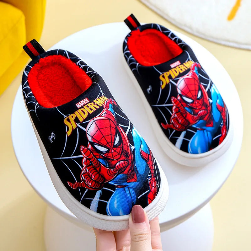 Autumn Winter Kids Shoes BoysSpiderman Slippers Children Christmas Slippers Pantoufle Enfant Baby Shoes Hausschuhe