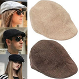 Men Berets Cap British Style 2024 New Autumn Summer Linen Hats Fashion Flat Caps Classic Vintage Cabbie Cap Chapeau Homme