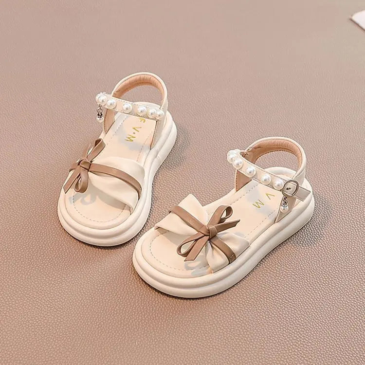 Girls' Shoes Children's Princess Sandals 2024 New Summer Summer Baby Soft Soled Ocean Beach Big Children's Sandals