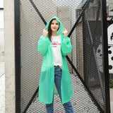Waterproof Outdoor Rain Gear Unisex Long Transparent Reusable Raincoat Jacket for Men and Women Cycling Hiking