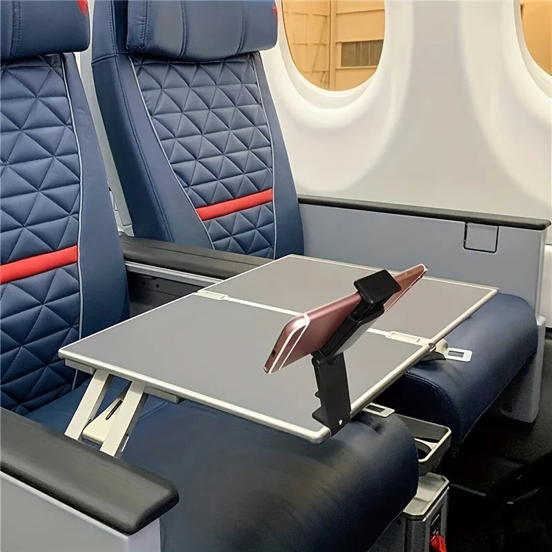 Phone Holder Stand Cell Mobile Portable Travel Mount Desk Flight Foldable Rotatable Selfie Holding Airplane & Train Seat Support