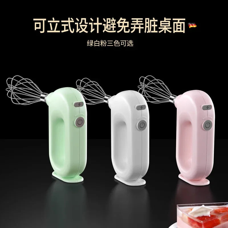 Wireless Electric Mixer Kitchen Handheld Rechargeable Stirrer Milk Frother Four Speed Rotating Cream Frother