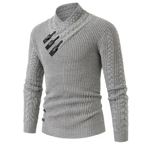 Long-sleeved Knit Sweater for Men, European and American Plus Size Sweater, Loose, Goes with Everything, Autumn and Winter