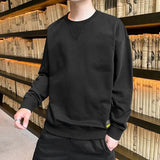 T Shirts for Men Plain Smooth Pullover Unicolor Tops Round Neck Male Clothes Polyester Fashion Trends 2024 Japan Y2k Sweatshirts