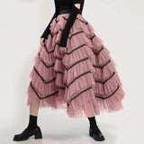 Skirts For Women Mid Length Skirt Dance Party A Line Skirts For Women Summer Plus Size High Waisted Lace Tulle Tiered Skirt