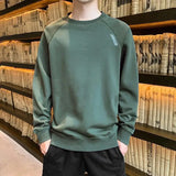 T Shirts for Men Plain Smooth Pullover Unicolor Tops Round Neck Male Clothes Polyester Fashion Trends 2024 Japan Y2k Sweatshirts