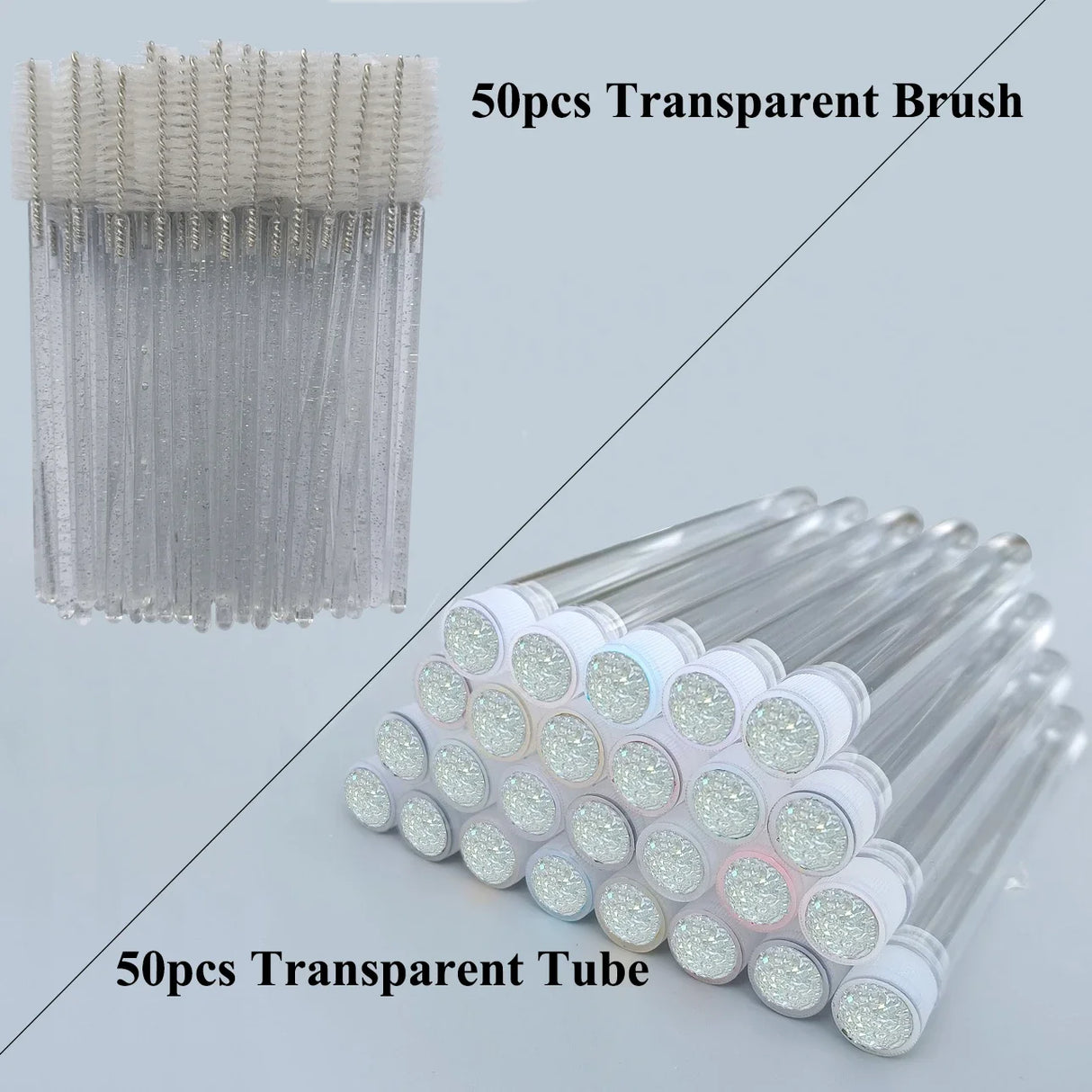Reusable Eyelash Brush Tube Disposable Mascara Wands Replaceable Dust-proof Eye Lash Eyebrow Brush Tube for Eyelashes Extension