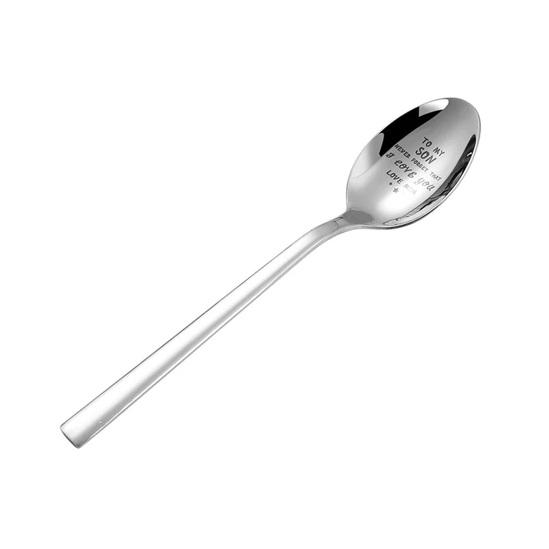 1Piece Tableware Spoon Stainless Steel Spoon Christmas Coffee Spoon High Quality Dessert Tea Ice Cream Fruit Spoon Tablewre