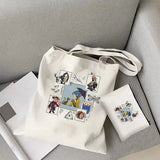 Coraline Movie Tote Bag Halloween Canvas Bag Horror Movie Fantasy Shoulder Bag Film Tote Bag Coraline Cartoon Character Tote Bag