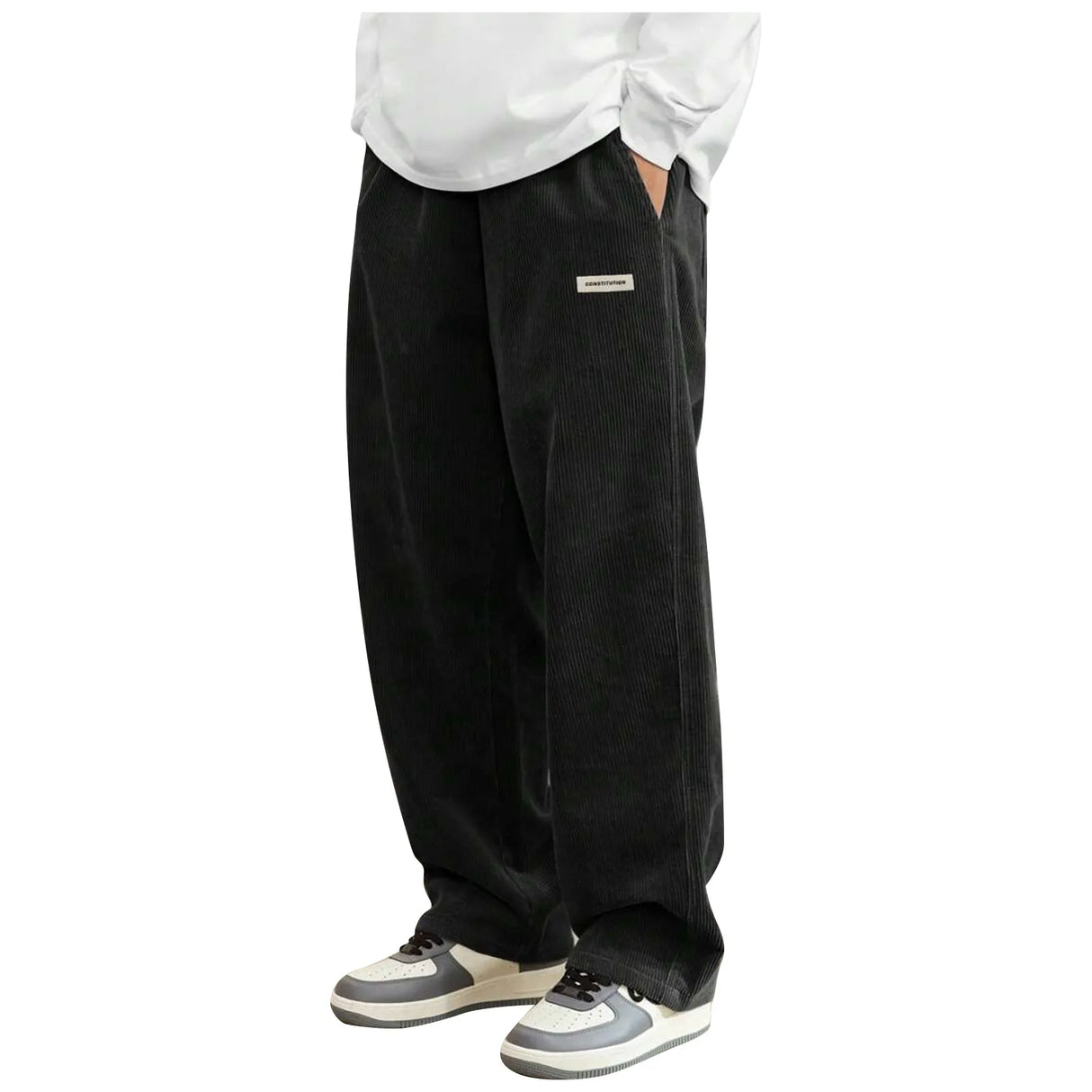 Corduroy Pants Men Clothing Sweatpants Loose-Fit Casual Pants Man Baggy Hosen Regular Length Trousers Men Cargo Pants Women