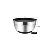 LMETJMA Mixing Bowls with Lids and Non Slip Bases Stainless Steel Mixing Bowls Set for Baking Nesting Storage Bowls JT227