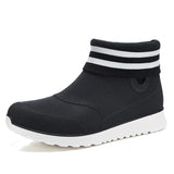 Black Rain Shoes for Men Rubber Shoe Platform Ankle Boots 2025 Autumn Winter Slip on Booties Boots for Men Waterproof Work Botas