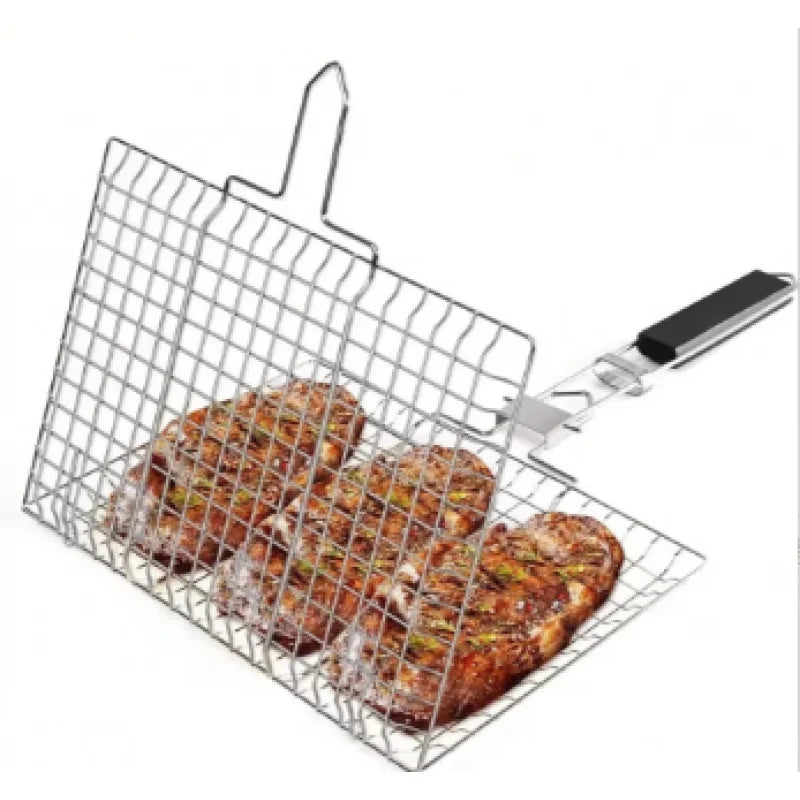 Portable Folding Outdoor Camping Stainless Steel BBQ Grill